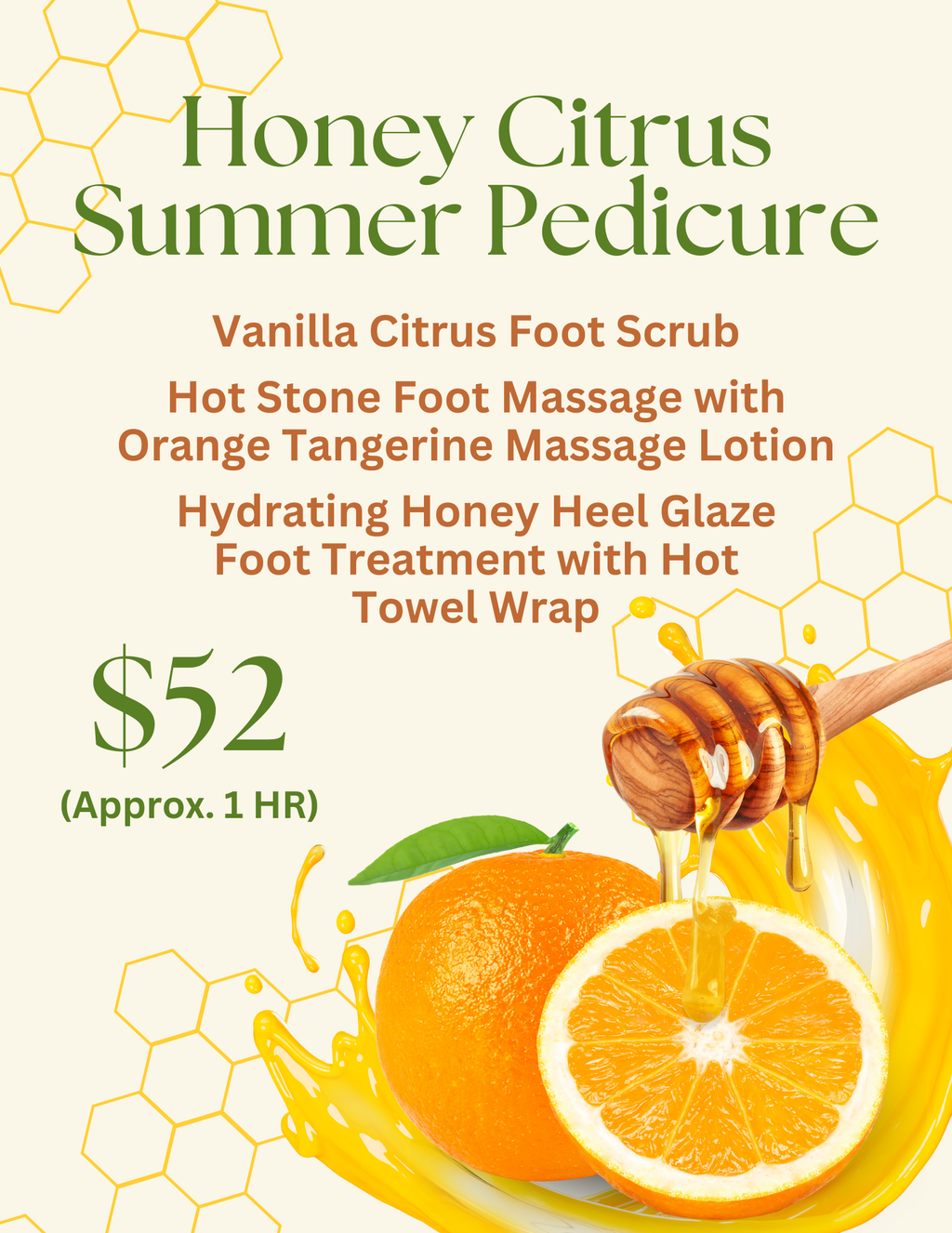 Space Coast Massage and Spa Honey Citrus Summer Pedicure_Summer Promotion 2024