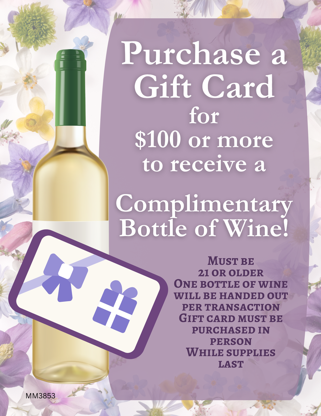 Space Coast Massage and Spa Mother's Day Wine and Gift Card Promotion